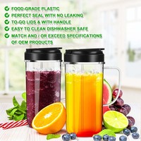 2 Packs de tasses magiques pour blender Tall 22oz Cup with Flip Top Lid Replacement Part Mug with Handle Fit 250w MB1001Blender Accessories