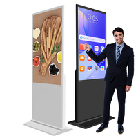 Kiosque d'affichage numérique vertical Android 11 Wifi de 43 pouces avec carte SIM, moniteur ultra large pour magasin intérieur