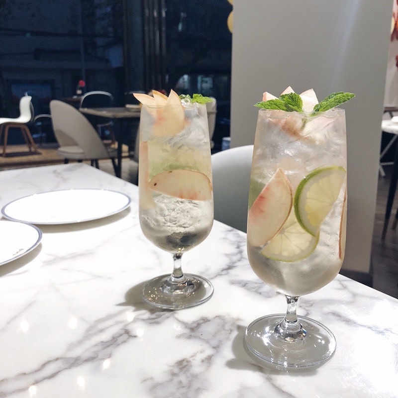 Goblet glass sparkling water juice glass drink cocktail glass cup