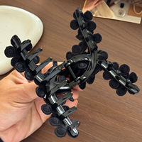 Pince à cheveux tendance avec broderie florale, pince à cheveux personnalisée en acétate pour femme