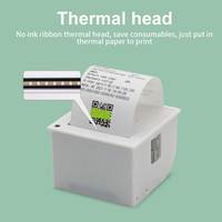 Impresora Térmica de Recibos y Códigos de Barras Integrada de 58 mm, Elegante en Blanco y Negro, con USB+Serial, Módulo de Impresora de Panel Pequeño