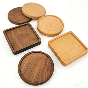 Wooden <b>Coaster</b> for Coffee Cup Round Square <b>Cork</b> Bamboo Tea Accessories Engraving <b>Coaster</b> Tableware - Product Image 2