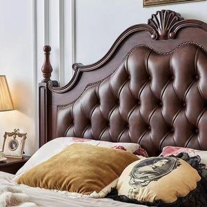 Tùy Chỉnh Châu Âu Giường Đôi Sang Trọng Đám Cưới Giường Vàng Vua Giường Biệt Thự Bộ Đồ Nội Thất - Product Image 5