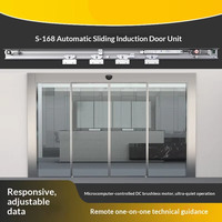 Opérateur de porte coulissante automatique 150 kg, kit de rail pour porte vitrée S-168, moteur DC, capteur, ensemble complet pour porte
