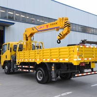 Grue mobile LUYING montée sur camion de 3 à 8 tonnes, flèche télescopique hydraulique, moment de charge élevé, composants Liuyuan, grue mobile motorisée