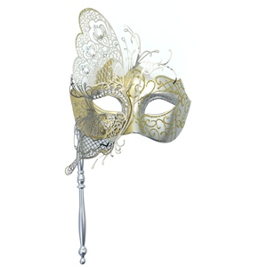 Masque Métallique DAMAI Papillon Vénitien Mystérieux pour Femme – Accessoire Tendance pour Soirée, Bal, Halloween, Mascarade, Fête, Bar, Costumes - Product Image 5