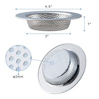 Haute qualité universel épaissi bordure perforé filtre maille en acier inoxydable cuisine évier filtre panier évier vidange crépine