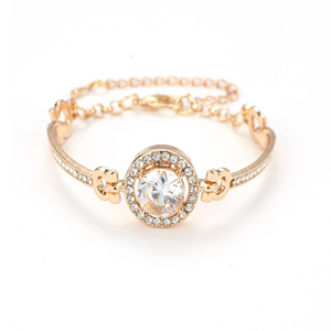 Trendz mode <span class=keywords><strong>cristal</strong></span> bracelets de tennis femme pas <span class=keywords><strong>cher</strong></span> plaqué or chaîne bracelet - Product Image 1