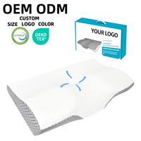 Oreillers ergonomiques en mousse à mémoire OEM ODM Oreillers orthopédiques en mousse à mémoire de forme souples et respirants personnalisés en usine Oreillers de massage du cou