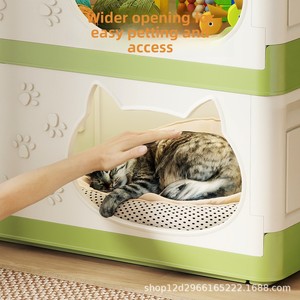Commode de rangement pliable à 3 niveaux en plastique, motif animaux, <span class=keywords><strong>pour</strong></span> vêtements, <span class=keywords><strong>jouets</strong></span> et organisateur de placard - Product Image 3