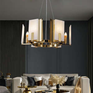 Zeal Lighting โคมไฟระย้าทองเหลืองหินอ่อนธรรมชาติตกแต่งทองโคมไฟระย้าสไตล์นอร์ดิกสไตล์โมเดิร์น - Product Image 6