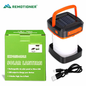 Dẫn cắm trại đèn lồng Khẩn Cấp Đèn Pin đóng mở đèn pottable gấp năng lượng mặt trời cắm trại đèn - Product Image 1