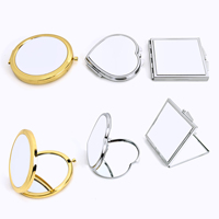 Miroir compact personnalisé en acier inoxydable avec mois de naissance pour demoiselles d'honneur et invités Cadeau de Noël Artisanat en métal