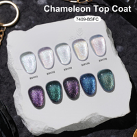 Vernis à ongles gel UV 15ml marque privée vernis à ongles caméléon brillant pailleté couche de finition