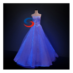 Set Abito <span class=keywords><strong>da</strong></span> Sogno per Donne con Fibre Ottiche LED Multicolore, Outfit per Compleanno Ragazze, Abito Glitterato con Fibre Ottiche per Matrimonio - Product Image 1