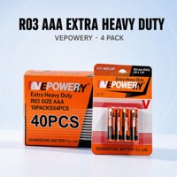 Baterai Primer 1.5V AAA Zinc Carbon AM4 untuk Elektronik dan Peralatan Tenaga