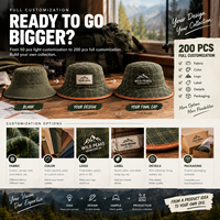 Chapeau Bob à Carreaux Marque Privée avec Logo Personnalisé, Faible MOQ, Petites Séries, Chapeau à Large Bord pour Boutiques en Ligne