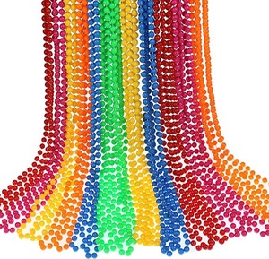 Vente en gros de perles Mardi Gras <span class=keywords><strong>Assortiment</strong></span> de colliers de perles en vrac Mardi Gras 33 pouces 7mm Accessoires de costumes de fête - Product Image 3
