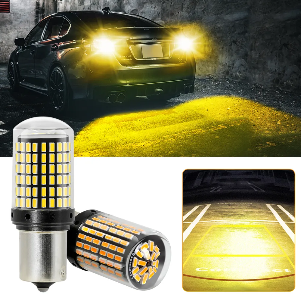 Lâmpada de led super brilhante para seta, decodificação 1156 1157 7440 7443, luz de freio anti-escópica, modificação automática para carro, luzes sinalizadoras de seta