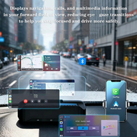Affichage tête haute HUD GPS V5 Ultra HD pour voiture, prend en charge le CarPlay sans fil, l'Android Auto, l'affichage de la vitesse, la navigation Plug and Play