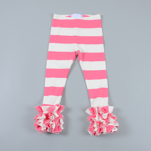 Nuovissimi Leggings per Ragazze in Cotone Carini <span class=keywords><strong>a</strong></span> <span class=keywords><strong>Righe</strong></span> Viola con Effetto Ghiaccio - Product Image 1