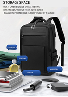 Tas Ransel Bisnis Pria untuk Perjalanan Musim Dingin, Tas Pelajar SMA dan Mahasiswa, Kapasitas Besar, Tahan Air, Port USB, untuk Santai