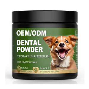 Poudre nettoyante pour les dents de chien OEM/ODM, poudre dentaire naturelle pour éliminer la plaque dentaire, contrôler le tartre, haleine fraîche pendant 7 jours, pas besoin de brosser - Product Image 1
