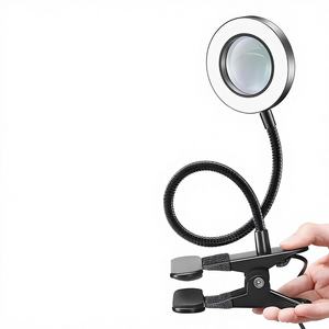 Lámpara de Escritorio Eléctrica Moderna con Lupa, Ajuste de Brillo, Bombillas LED de Bajo Consumo, Diseño Minimalista para Espacio de Trabajo - Product Image 1