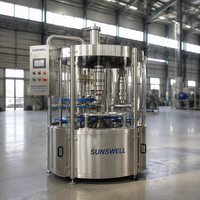 Nouvelle petite machine automatique de remplissage et de bouchage de bouteilles PET pour eau pure, entraînée par un moteur/une machine