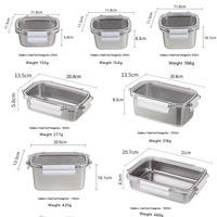 Boîte à lunch isotherme en acier inoxydable 304 avec système de verrouillage à quatre côtés, compatible micro-ondes, pour le stockage alimentaire en cuisine