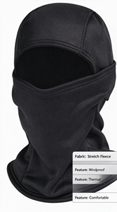 Schwarze Polyester Motorrad-Sturmhaube Gesichtsbedeckung Staub- und Sonnenschutzmaske für den Außenbereich - Product Image 5