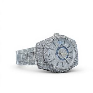 Nuevo Reloj Automático de Primera Calidad con Movimiento Automático, Resistente al Agua hasta 3 Metros, VVS Unisex, Acero Inoxidable, Cristal de Zafiro, Moissanita - Product Image 1