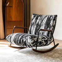 Fauteuil à bascule artisanal - Design moderne, écologique et ergonomique, fauteuil de détente pour salon et balcon