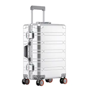 防水户外旅行大容量行李箱拉杆包铝制商务行李箱