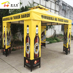 Pavillon de jardin en <span class=keywords><strong>fer</strong></span> <span class=keywords><strong>forgé</strong></span> robuste, personnalisable pour la publicité commerciale, abri extérieur étanche - Product Image 5