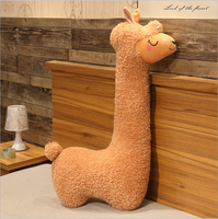 Oreiller en peluche alpaga de grande taille en forme d'animal mignon jouet en peluche de mouton personnalisé jouet en peluche d'alpaga géant