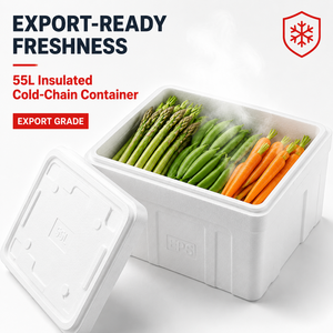 Boîte en mousse EPS Vg07 1, taille maximale, <span class=keywords><strong>polystyrène</strong></span> expansé 600x450x300mm, étui thermique de qualité alimentaire pour transport longue distance - Product Image 2