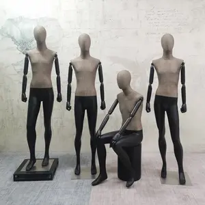 Groothandel Glasvezel Linnen Full Body Mannequin Met Hout Handen Voor Verkoop