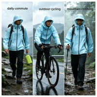Ensemble imperméable ultra-fin pour homme et femme, pantalon et veste de moto, randonnée en plein air, imperméable et respirant