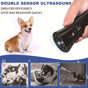 Ahuyentador de Perros con LED, Dispositivo de Entrenamiento Antiladridos Ultrasónico con Láser, Material Plástico, Multifuncional, para Uso en Exteriores - Product Image 3