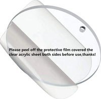 Disque vierge personnalisé FYTY S-105 pour découpe laser, plaque acrylique de 2-3 mm d'épaisseur, découpée sur mesure, DIY, ronde, transparente, avec deux trous
