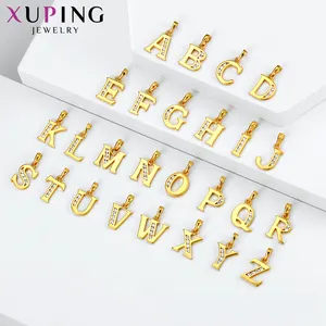 31961 Xuping Fashion Custom Hanger, Koper Metalen Vergulde Ketting Hanger, Een Set Van Initial Alfabet Letter Hangers