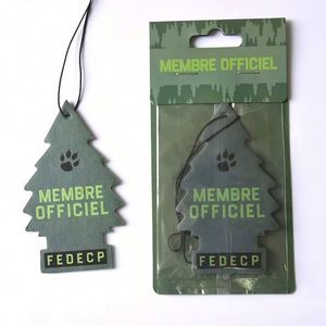 Promotional Custom logo Paper Card <b>Car</b> Perfume Hanging <b>Car</b> air Freshener Perfume <b>Trees</b> Absorbent Essential Oil Paper Packaging - Product Image 3