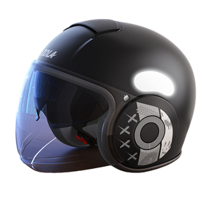 Casque à double visière anti-buée haute définition pour motos et véhicules électriques avec des fonctions de protection solaire - Product Image 1