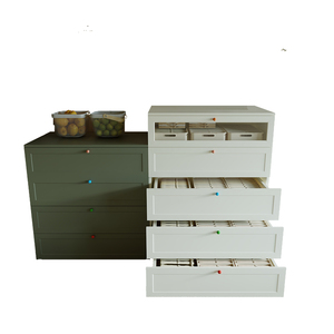 <span class=keywords><strong>Commode</strong></span> en acier pour enfants, <span class=keywords><strong>commode</strong></span> en métal de couleur personnalisable avec poignées colorées, armoire de rangement facile à assembler pour la chambre à coucher - Product Image 2