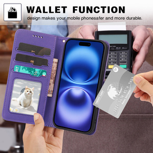 เคสโทรศัพท์มือถือแบบแม่เหล็กพร้อมช่องใส่บัตร NFC สำหรับ Oppo Reno 8t 6 5 Pro  วัสดุหนัง  พร้อมช่องใส่บัตร  อุปกรณ์เสริมโทรศัพท์ - Product Image 2