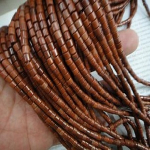 Cuentas sueltas Heishi de piedra dorada roja Natural de piedras preciosas lisas en forma de rueda redonda plana de alta calidad para mayorista de fabricación de joyas - Product Image 3