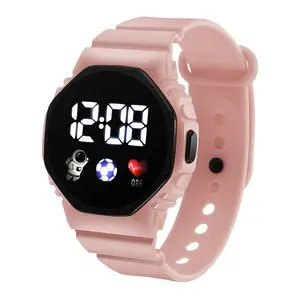 Hot Sale 2022 New LED Watch Pink Strap For Digital Watch Silicone Band Women Men Wrist Watch