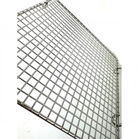 Grille en acier inoxydable DaS, multifonctionnelle, carrée, grille de séchage, grille de cuisson avec double poignée