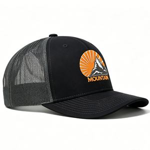 Gorra Trucker Bordada con Diseño de Montaña, Tela de Malla, 6 Paneles, Ajustable, Unisex, para Exteriores, Casual, Gorra de Béisbol - Product Image 2